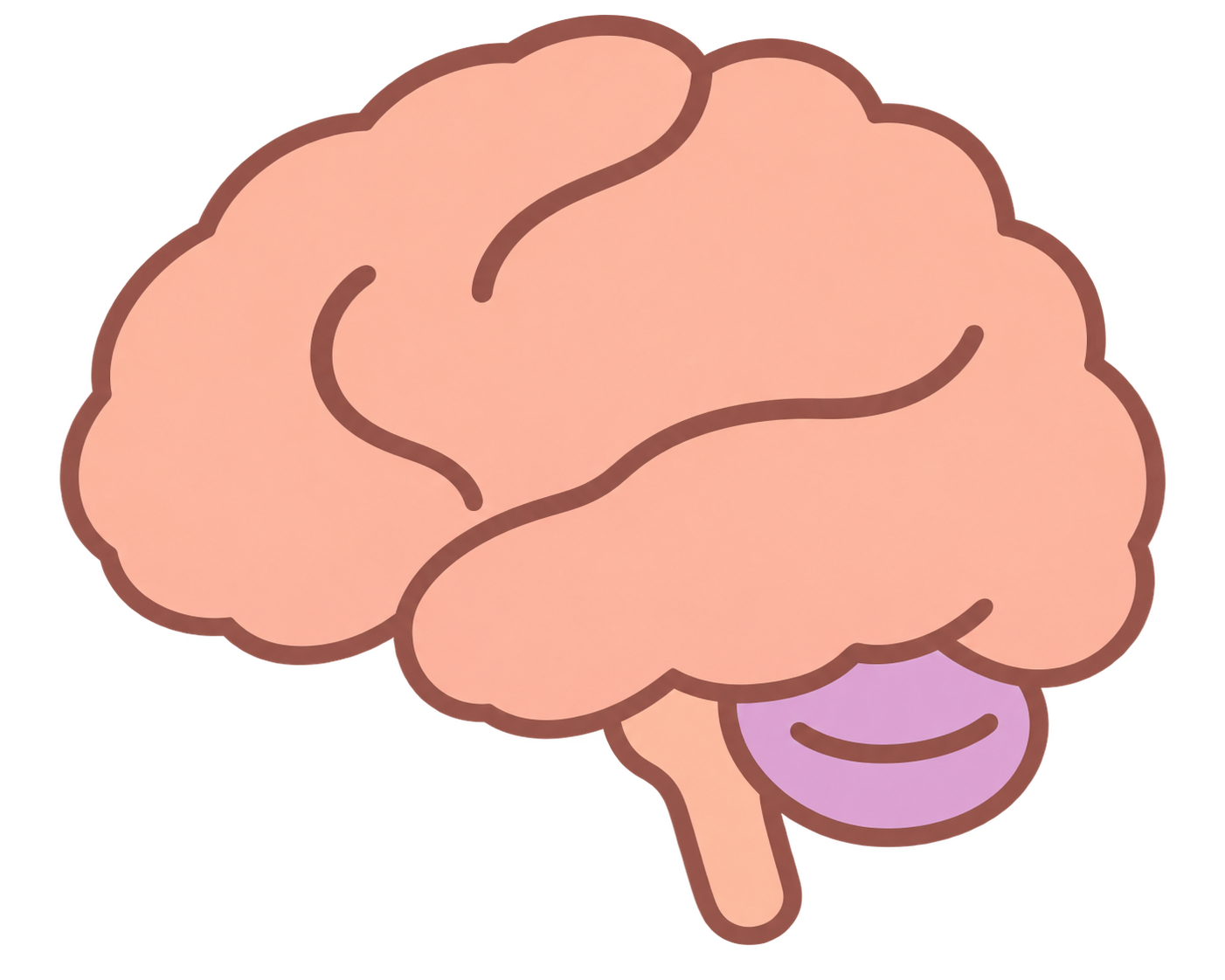 A simple illustrated brain from the development build
